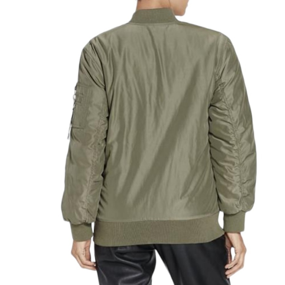 ⚡️SOLD⚡️UGG Aviator Style Bomber Jacket Olive Green Women’s Size Large - Picture 3 of 16